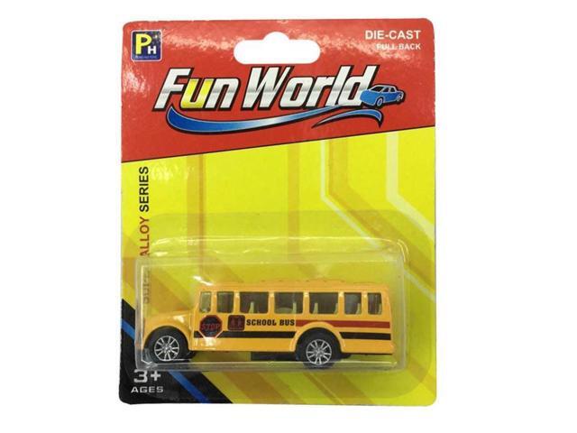 01029 - BUS SCHOOL YELLOW PULL BACK 1:64