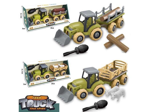 01544 - FARM TRACTOR W/TRAILER ASSORTED 2PC/SET