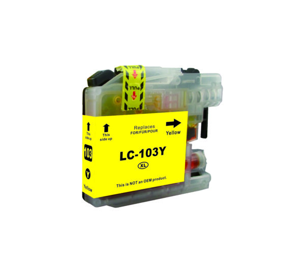 1 Ink Yellow Color LC103XL Compatible Ink Cartridge for Brother LC-103,LC103 1 Ink Yellow Color LC103XL Compatible Ink Cartridge for Brother LC-103,LC103