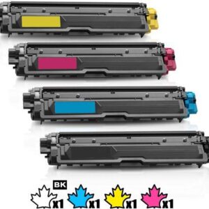1 Set of 4 Inkfirst® Compatible Toner Cartridges TN221BK TN221C TN221M TN221Y TN225 Replacement for Brother TN221 TN225