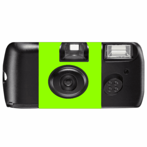10 Fluorescent Green label Film Camera – Kodak 400 Speed Single Use Camera, 27 exposures SL56022-10pk