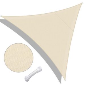 10 Ft Triangle Sun Shade Sail Canopy 97% UV Block Patio Awning Outdoor Yard Deck