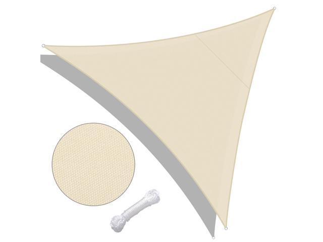 10 Ft Triangle Sun Shade Sail Canopy 97% UV Block Patio Awning Outdoor Yard Deck