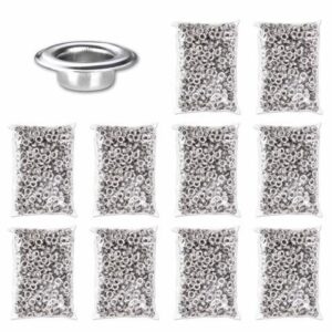 10000pcs 3/8" Size 2 Grommets Nickel Finish Eyelets Kit Leather Bags Signs Poster Eyelet YES0387