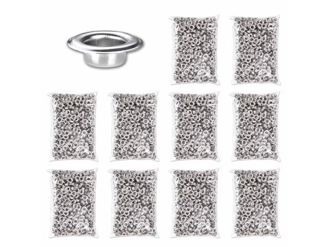 10000pcs 3/8" Size 2 Grommets Nickel Finish Eyelets Kit Leather Bags Signs Poster Eyelet YES0387