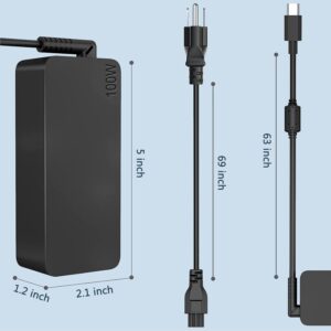 100W Universal USB-C Power Adapter Fast Charger,Compatible with Mac Book Pro/Air 16, 15, 14, 13 Inch,Mac Book Air 13 Inch 2021 2020 2019 2018,iPad Pro,HP, Dell, Lenovo,Asus