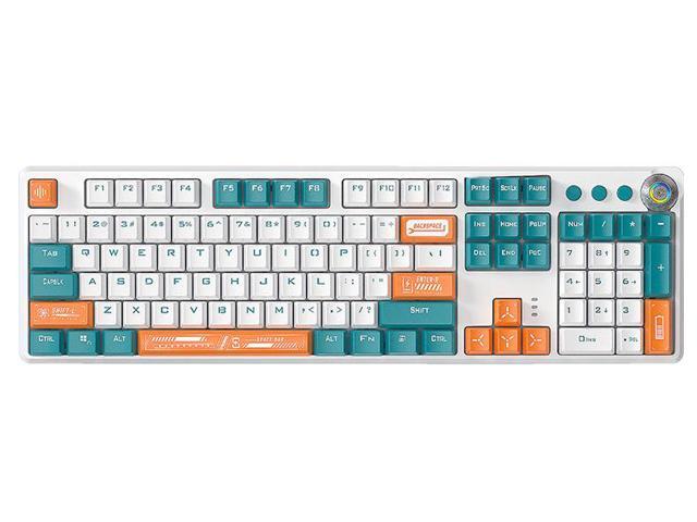 108 keys Wired Mechanical Keyboard RGB Gaming Keyboard Gamer E-Sports Accessory Magnetic Suction Upper Cover for Computer Pc Brown Switch Orange
