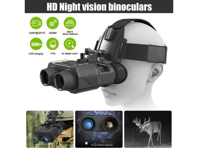 1080P 3D NV8000 Night Vision Binoculars Goggles Head Mount Infrared Night Vision