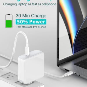 10ft Charger for MacBook Pro/Air 16, 15, 14, 13 inch 2025, 2024, 2023, 2022, 2021, 2020, M1 M2 M3 M4, 96W USB C Power Adapter, LED, 100W USB-C Cable Charging as Fast as Original...