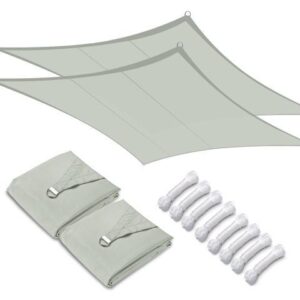 10x13 Ft 97% UV Block Rectangle Sun Shade Sail Top Canopy Outdoor Yard 2 Pack