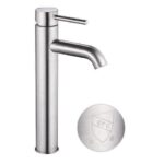 12" Modern Bathroom Lavatory Vessel Sink Faucet Single Handle Brushed Nickel