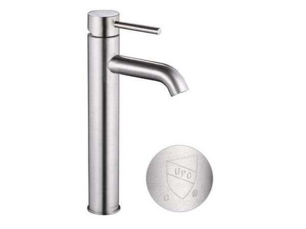 12" Modern Bathroom Lavatory Vessel Sink Faucet Single Handle Brushed Nickel 12" Modern Bathroom Lavatory Vessel Sink Faucet Single Handle Brushed Nickel