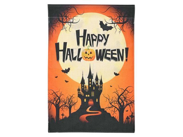 12"x18" Halloween Garden Flag Castle Bat Pumpkin Jack O Lantern Party Decoration 2024