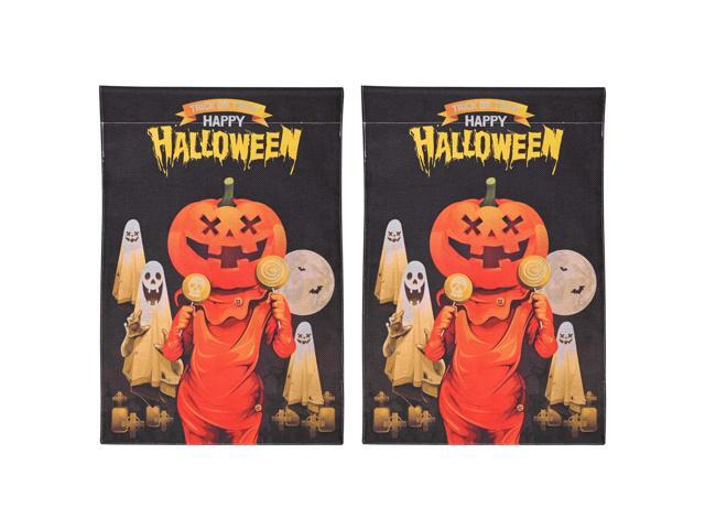 12"x18" Halloween Garden Flag Full Moon Ghost Pumpkin Jack O Lantern Yard 2 Pcs 2024