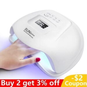 120W Nail Dryer Professional UV LED Nail lamp With LCD Display 4 Timer Automatic Sensor For Nail Art Salon Curing All Gel Polish