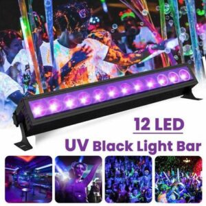12LED Christmas Party Body Paint Club With Rack UV Black Home Decor Easy Use Integrated DJ Disco Halloween Bar Stage Light