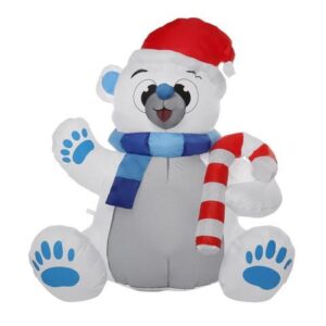 1.2M LED Christmas Waterproof Polyester Built-In Blower UV-resistant InflatableToy for Christmas Decoration Party Gift