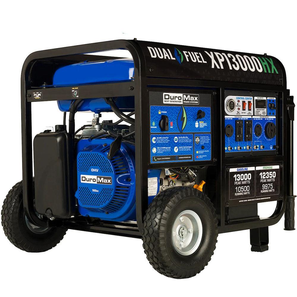 13,000 Watt Dual Fuel Portable HX Generator w/ CO Alert