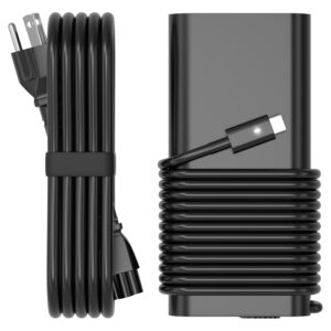 130W Laptop Charger USB C Power Adapter Compatible with Dell XPS 15 2in1 9575,Precision 5530 2in1 5550 5750 3550 3551 Latitude 7410 7310 7210 9410 9510 9575 5420 Power Supply Cord