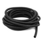 13mmx10mm Dia Black Conduit Corrugated Cable Tube Bellows Hose Wire Protector 6M