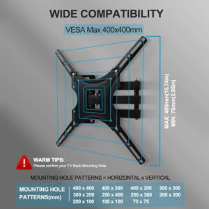 14-55 inch Full Motion TV Wall Mount with Swivel and Articulating Tilt Arm TV Wall Bracket