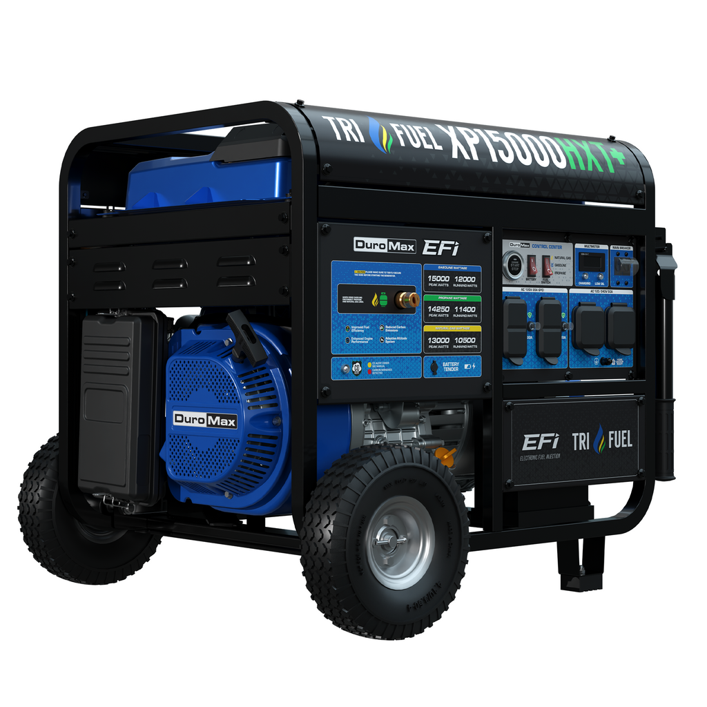 15,000 Watt Electric Start Tri Fuel EFI Portable Generator - 50 State Approved
