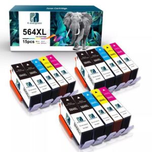 15 Pack 564XL Ink Cartridges for Photosmart 6510 6515 5510 5515 5520 5525