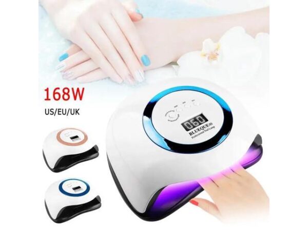 168W LED Nail Lamp Nail Dryer Dual Hands 42PCS LED UV Lamp For Curing UV Gel Nail Polish With Motion Sensing Manicure Salon Tool 168W LED Nail Lamp Nail Dryer Dual Hands 42PCS LED UV Lamp For Curing UV Gel Nail Polish With Motion Sensing Manicure Salon Tool