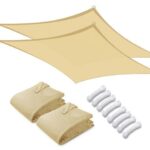 16x20 Ft 97% UV Block Rectangle Sun Shade Sail HDPE Canopy Patio Garden 2 Pack