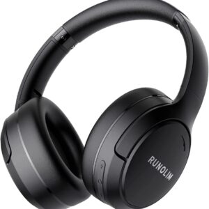 RUNOLIM Wireless Over-Ear Headphones - ANC, 70H Playtime, HiFi Sound