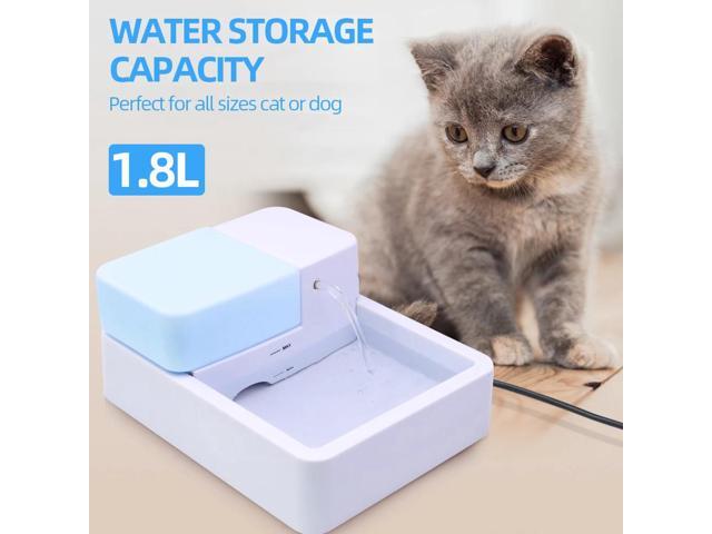 1.8 LPet Cat Water Fountain Pet Drinking Fountain LED Light UV Function Electric Water Fountain Pet Water Dispenser for Cat Dog