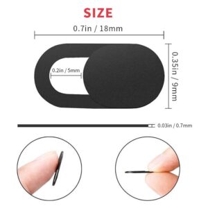 18 Pcs Webcam Cover, 0.03in Ultra Thin Web Laptop Camera Cover Slider for Laptop, Desktop, Macbooks, Computer, Smartphone, Protect Your Privacy and Security, Strong Adhesive...