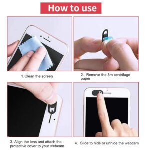 18 Pcs Webcam Cover, 0.03in Ultra Thin Web Laptop Camera Cover Slider for Laptop, Desktop, Macbooks, Computer, Smartphone, Protect Your Privacy and Security, Strong Adhesive...
