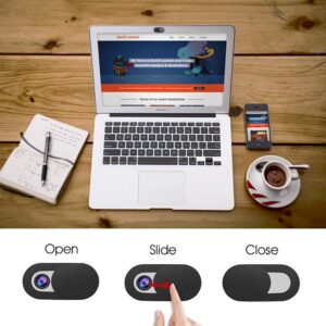 18 Pcs Webcam Cover, 0.03in Ultra Thin Web Laptop Camera Cover Slider for Laptop, Desktop, Macbooks, Computer, Smartphone, Protect Your Privacy and Security, Strong Adhesive...