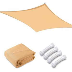 18x18 Ft 97% UV Block Square Sun Shade Sail HDPE Canopy Patio Park Garden