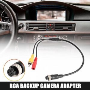 1pcs Car Camera Adapter 4 Pin to RCA Adapter M12 4-Pin Female to RCA AV Male DC Female Connector Wire Monitor Video Cable Adapter