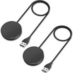 2 Pack Compatible with Samsung Galaxy Watch 4/4 Classic/3/Active/Active 2 Wireless Charging Dock,Trami Replacement USB Charger Cable Cord Stand for
