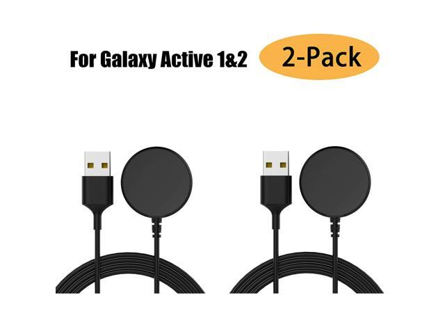 2-Pack Compatible with Samsung Galaxy Watch Active / Active 2 Charger Dock Wireless Charging Cable for Samsung Galaxy Active 1 / Active 2 Watch