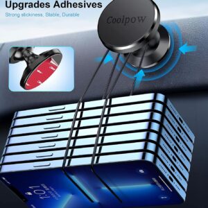 【2-PACK】Magnetic Phone Holder Car, [ Strong Magnet ] Universal Dashboard Magnetic Cell Phone Holder Car [ 360° Rotation ] Hands Free magnetic Car Phone Holder Mount Fits All...