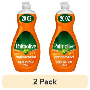 (2 pack) Palmolive Ultra Concentrated Antibacterial Liquid Dish Soap, Orange Scent - 20 Fluid Ounce