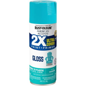(2 pack) Seaside, Rust-Oleum American Accents 2X Ultra Cover Gloss Spray Paint- 12 oz