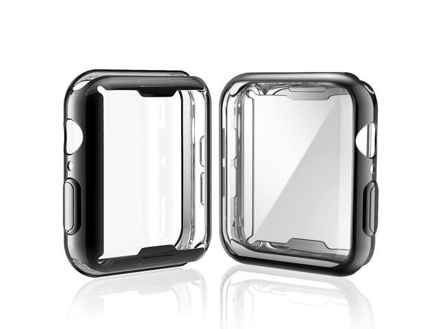 [2-Pack] WERLEO Case for Apple Watch Series 4 Screen Protector 40mm 2018 New iWatch Overall Protective Case TPU HD Black Ultra-Thin Cover for Apple