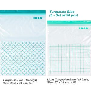 2 Sets of Ikea ISTAD Bags, Freezer Safe, Reusable Food Storage Bags and Household Storage Bags
