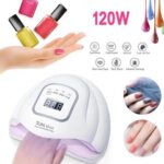 2019 New SUN 5 X Plus LED UV Lamp 120W Nail Dryer With Auto LCD Display LED Sensor lamp Nail Dryer For Manicure Gel