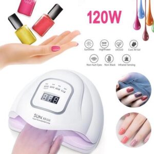 2019 New SUN 5 X Plus LED UV Lamp 120W Nail Dryer With Auto LCD Display LED Sensor lamp Nail Dryer For Manicure Gel