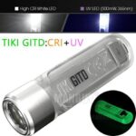 2020 TIKI GITD Fluorescent Shell LED USB Rechargeable KeylightMini Poket Torch Outdoor EDC Camping Fishing Travel Light