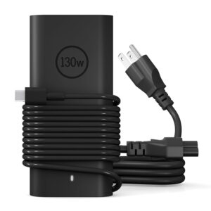 2025 New Replacement for 130W Dell Laptop Charger, USB C Type C GaN for Dell XPS 15 9510 9520 9500, XPS 17 9700 9710 9720 9730 with 10FT Power Cord (Black)