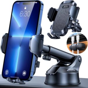 2025 Upgraded Pro Version Phone Holder for Car [Patent & Safety Certs] (Bumpy Roads Friendly) Universal Long Arm Military-Grade Strong Suction Cell Phone Mount Car Dashboard...
