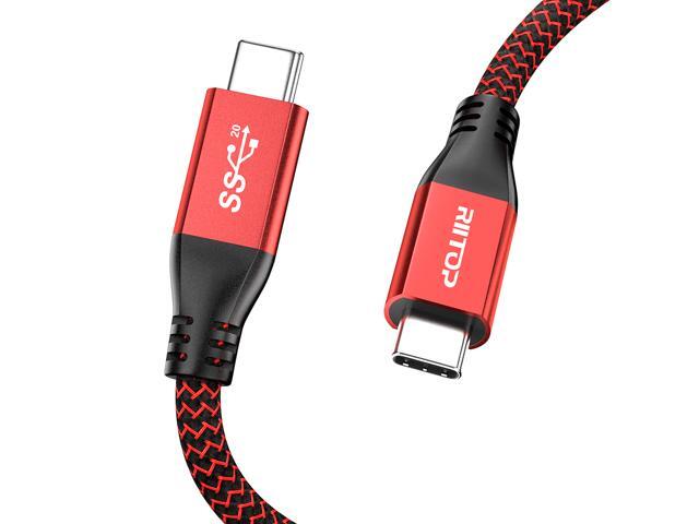20Gb USB C to C Cable 5ft, 5A Charge, 4K Video, RIITOP USB 3.2 Type C to C Fast Charging Cable 100W(20V/5A)with Emarker, Compatible with MacBook Pro