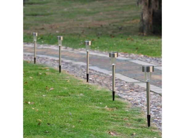 24 White Stainless Steel LED Solar Path Light Lamp Landscape Lawn Outdoor Garden 24 White Stainless Steel LED Solar Path Light Lamp Landscape Lawn Outdoor Garden